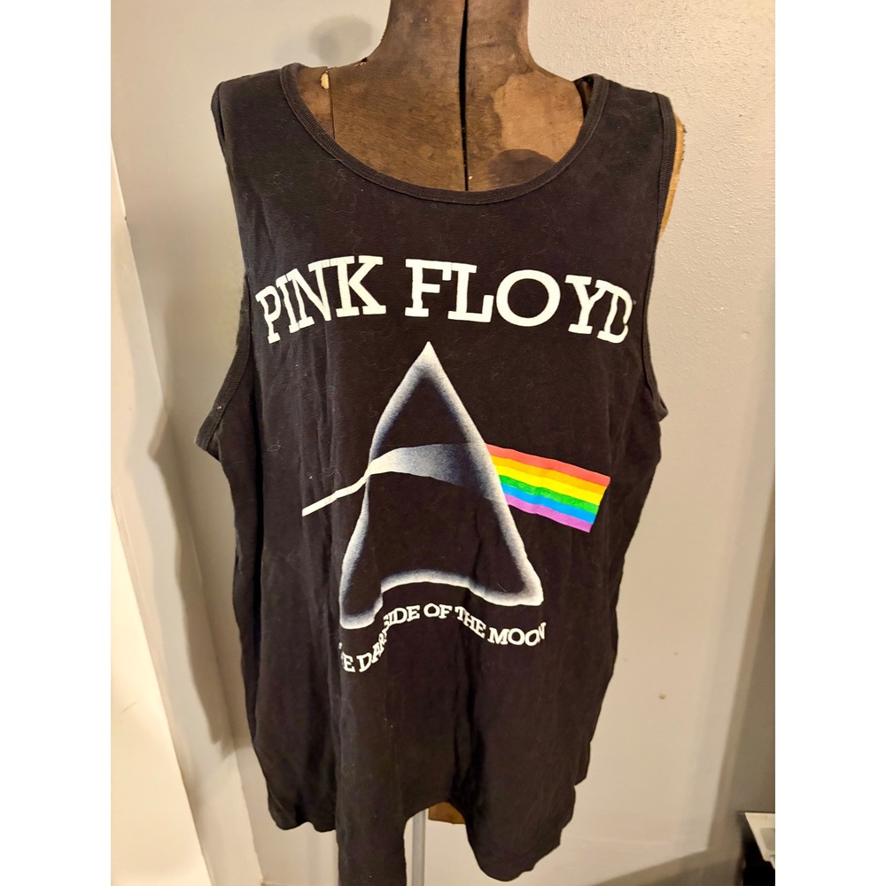Pink Floyd Dark Side of the Moon Graphic Tank Top Mens XL Black 2013 Retro